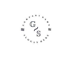 Initial GS vintage logo template