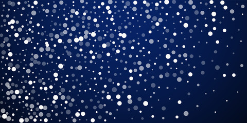 White dots Christmas background. Subtle flying sno