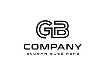 Initial letter GB logo vector template