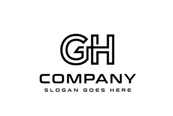 Fototapeta premium Initial letter GH logo vector template