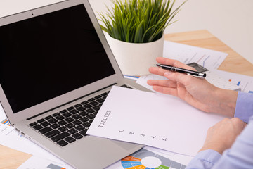 to do list concept, documents on the desktop