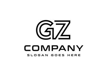 Fototapeta premium Initial letter GZ logo vector template