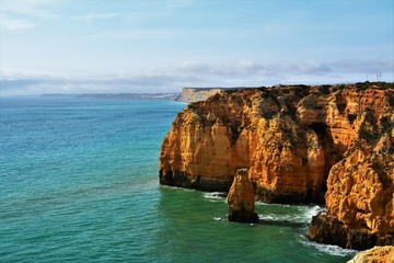 landscape from the coastal area of Algarve Portugal 01.Nov.2019