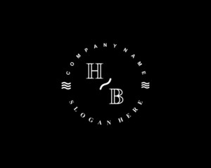  Initial HB vintage logo template