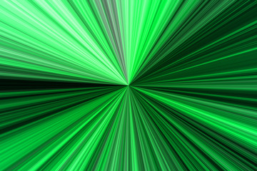 Fondo de velocidad en el universo con rayos verdes.