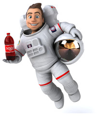 Fun astronaut - 3D Illustration