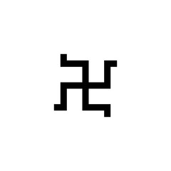 Swastika, hinduism symbol in vector