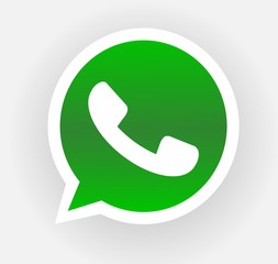 whatsapp logo button vector editorial	