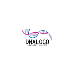 DNA vector logo design template.modern medical logotype.laboratory science icon symbol.colorful pharmacology sign-vector