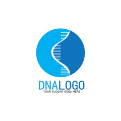 DNA vector logo design template.modern medical logotype.laboratory science icon symbol.colorful pharmacology sign-vector
