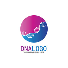 DNA vector logo design template.modern medical logotype.laboratory science icon symbol.colorful pharmacology sign-vector