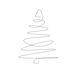Christmas tree card vector illustration