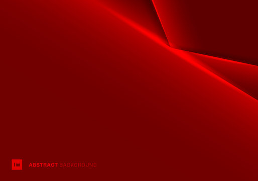 Abstract template red frame layout metallic light on dark background. Futuristic technology concept.