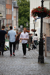 young man walking