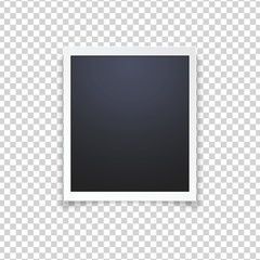Blank photo frame, isolated on transparent background.