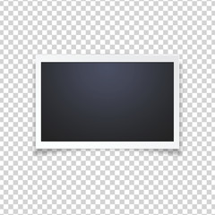 Blank photo frame, isolated on transparent background.