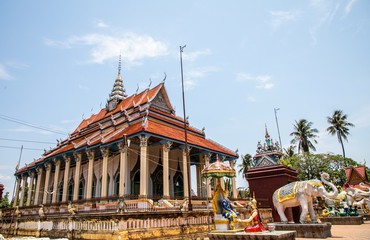 Wat Damrey Sar (Damrey Sor Pagoda) a buddhist temple of Battambang, Cambodia