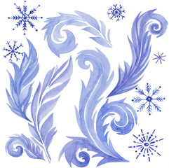 frosty snowflake patterns