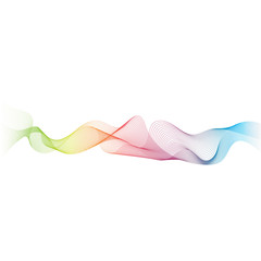 abstract color wave flow design