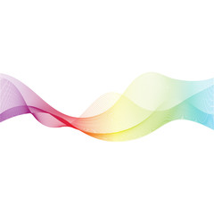 abstract color wave flow design