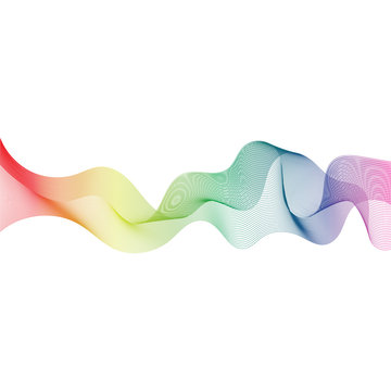 abstract color wave flow design