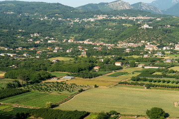 Fototapeta na wymiar Summer landscape in Irpinia, Southern Italy.