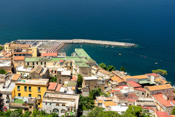Fototapeta na wymiar Meta di Sorrento, Naples: the coast at summer