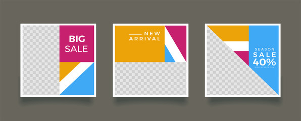 Unique Editable modern Social Media banner Template.Promotional web banner for social media. Elegant sale and discount promo. Fashion and lifestyle blog templates, web banners