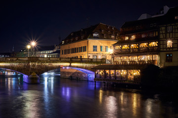 Petite-France de nuit à Strasbourg