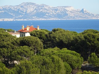 view of the Mediterranean, France around Marseilles