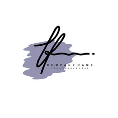 LF handwriting logo template of initial signature. beauty monogram and elegant logo design