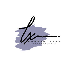 LX handwriting logo template of initial signature. beauty monogram and elegant logo design