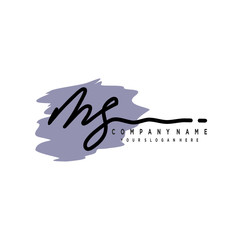 M handwriting logo template of initial signature. beauty monogram and elegant logo design