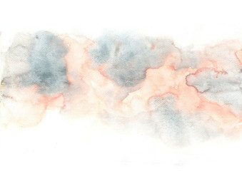 Abstract pink and grey watercolor hand painting background for decoration on wedding event and valentine day.