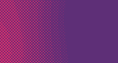 Red halftone pop art background abstract vector comics style blank layout template with clouds beams and isolated dots pattern. For sale banner for your designe 1960s. with copy space eps10