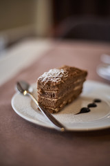 Tasty sweet dish. Close up