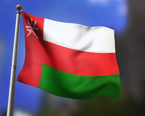 Omani Flag in the Wind