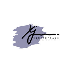 XJ handwriting logo template of initial signature. beauty monogram and elegant logo design