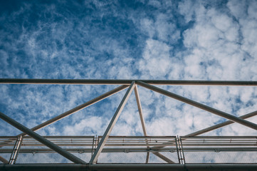 modern metal bridge for people