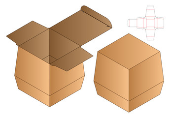 Box packaging die cut template design. 3d mock-up