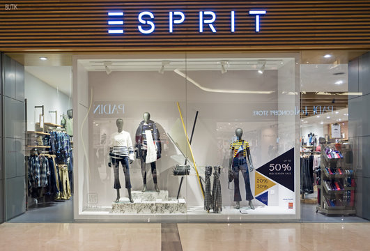 Kota Kinabalu, Malaysia - October 15, 2017 - Esprit sore in Imago Mall  Sabah, Esprit Holdings Limited is a publicly owned manufacturer of  clothing, footwear, accessories, jewellery and housewares. Stock Photo |  Adobe Stock