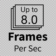 Frames Per Second Icon. Vector