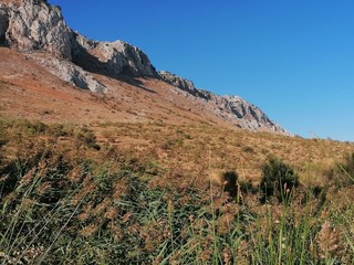 Paisaje montañoso en Antequera, provincia de Málaga, España