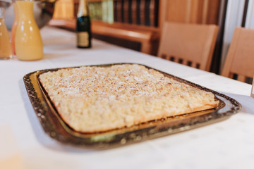 Hochzeitstag Tischdekoration Gedeckter Tisch