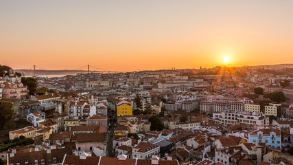 Fototapeta premium Sunset on Lisbon