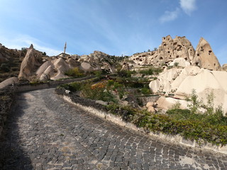 Obraz premium Panorama of Uchisar from Pigeon Valley. Cappadocia. Turkey
