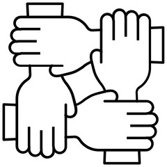 Unity Concept on White Background, Crowdfunding Vector Icon design