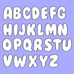 Hand drawn doodle font. Set of sketch alphabet. Vector illustration for magazines, printings, web posters, hand drawn typography etc.
