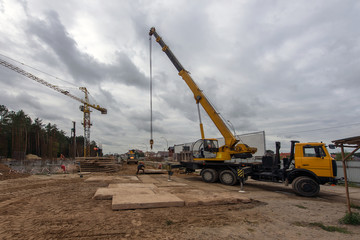 Ukraine, Brovary September 7, 2017 construction of a residential complex