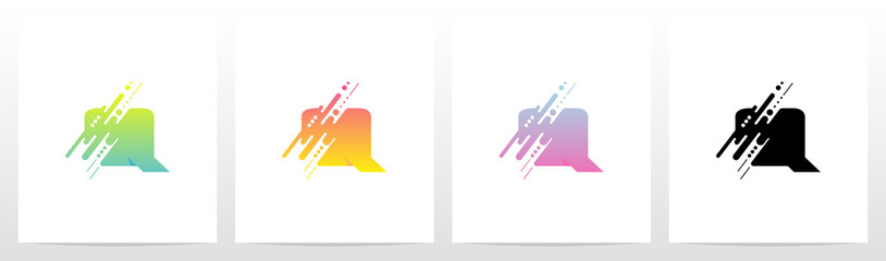 Abstract Dots And Lines Letter Logo Design q